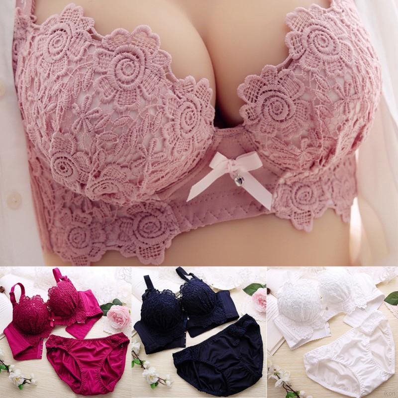 Set áo ngực có mút độn nâng vòng 1 và quần lót cho nữ