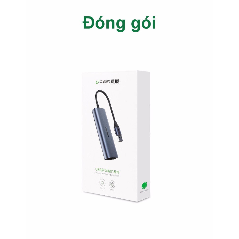 Bộ chia USB 3.0 ra 3 cổng USB 3.0 + Lan Gigabit 1000Mbps Ugreen 60719