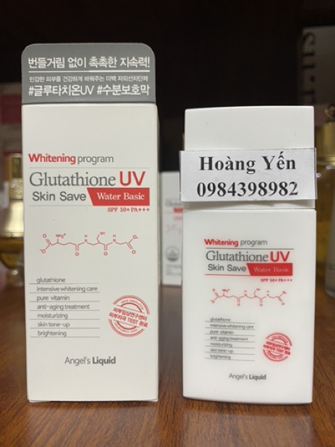 [HÀNG MỚI] Kem chống nắng Glutathione UV Skin Save Angel’s Liquid 50ml