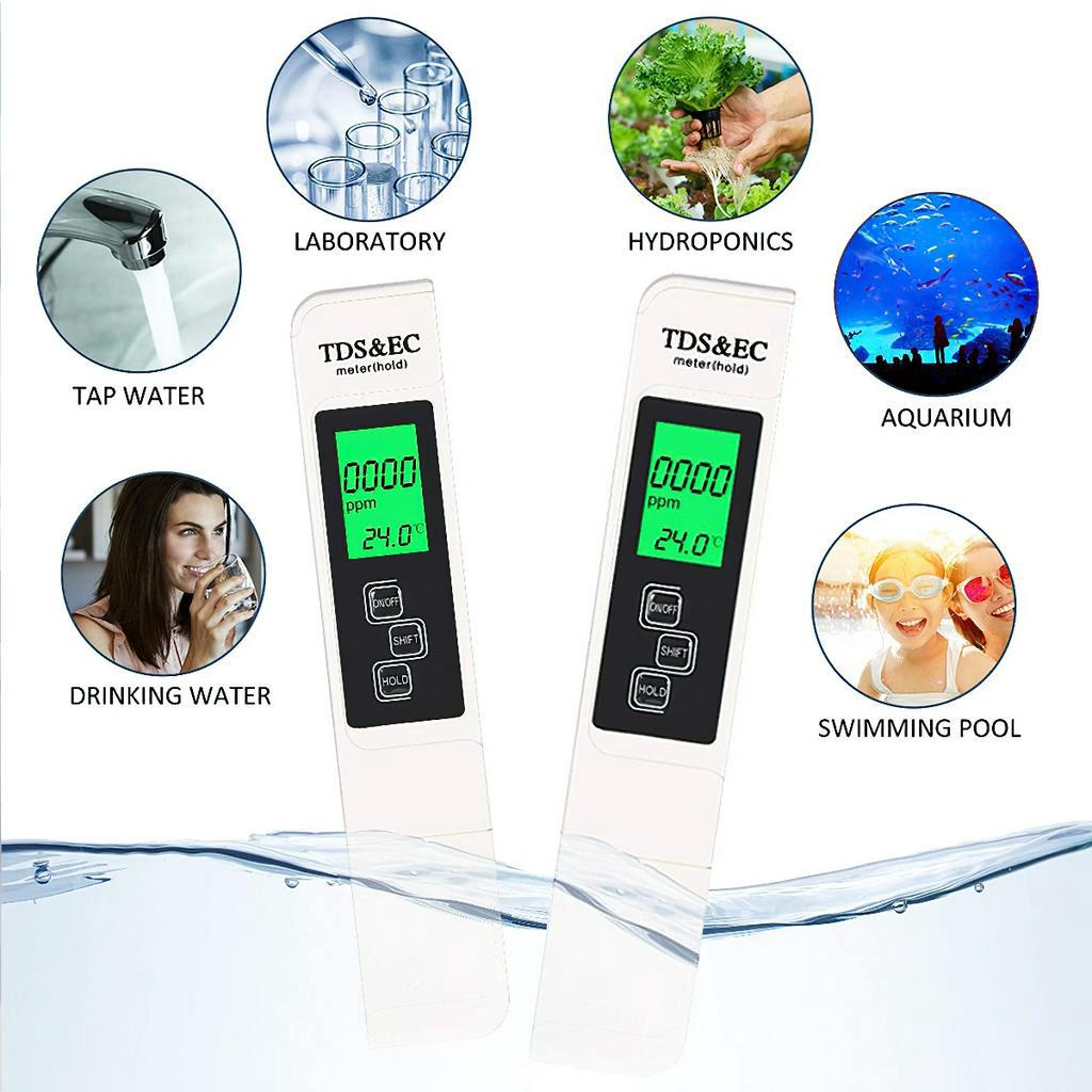 Bút thử nước sạch cao cấp TDS & EC, dụng cụ đo TDS, máy độ cứng của nước - Hàng chính hãng, tặng kèm bao da sang trọng