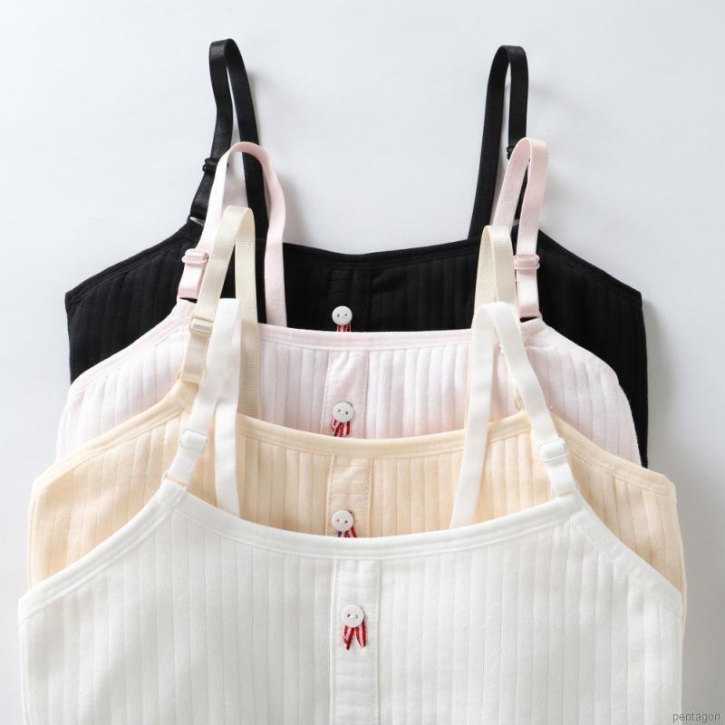 Áo Ngực Cotton Thoáng Khí Có Dây Điều Chỉnh Được Cho Bé Gái 7-14 Tuổi