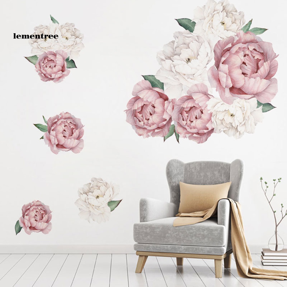Giấy Dán Tường Hình Hoa Mẫu Đơn Trang Trí Phòng Khách