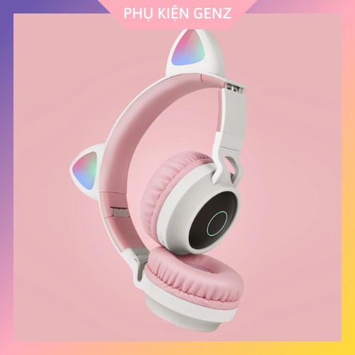 Tai Nghe Bluetooth Chụp Tai Hoco W27 Tai Mèo Có Đèn LED - Bảo Hành 1 Năm