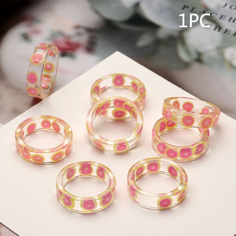 Nhẫn Nhựa Hình Trái Cây Đơn Giản Thời Trang Cho Nữ