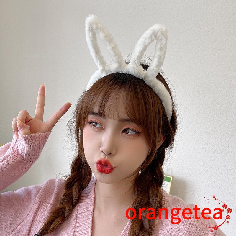 Cài tóc tai thỏ nhung lông mềm dùng hóa trang Halloween