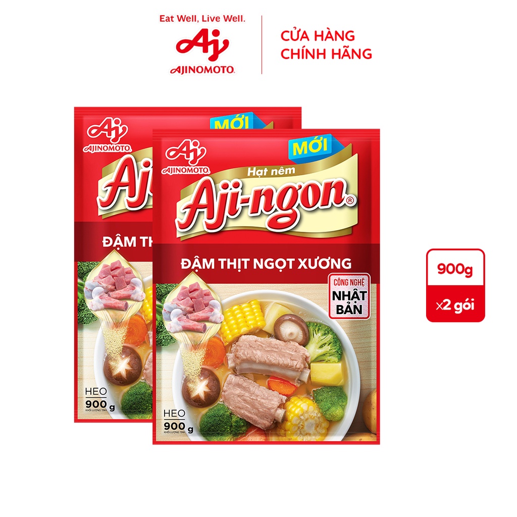 Combo 2 Bịch Hạt Nêm AJI-NGON 900gx2