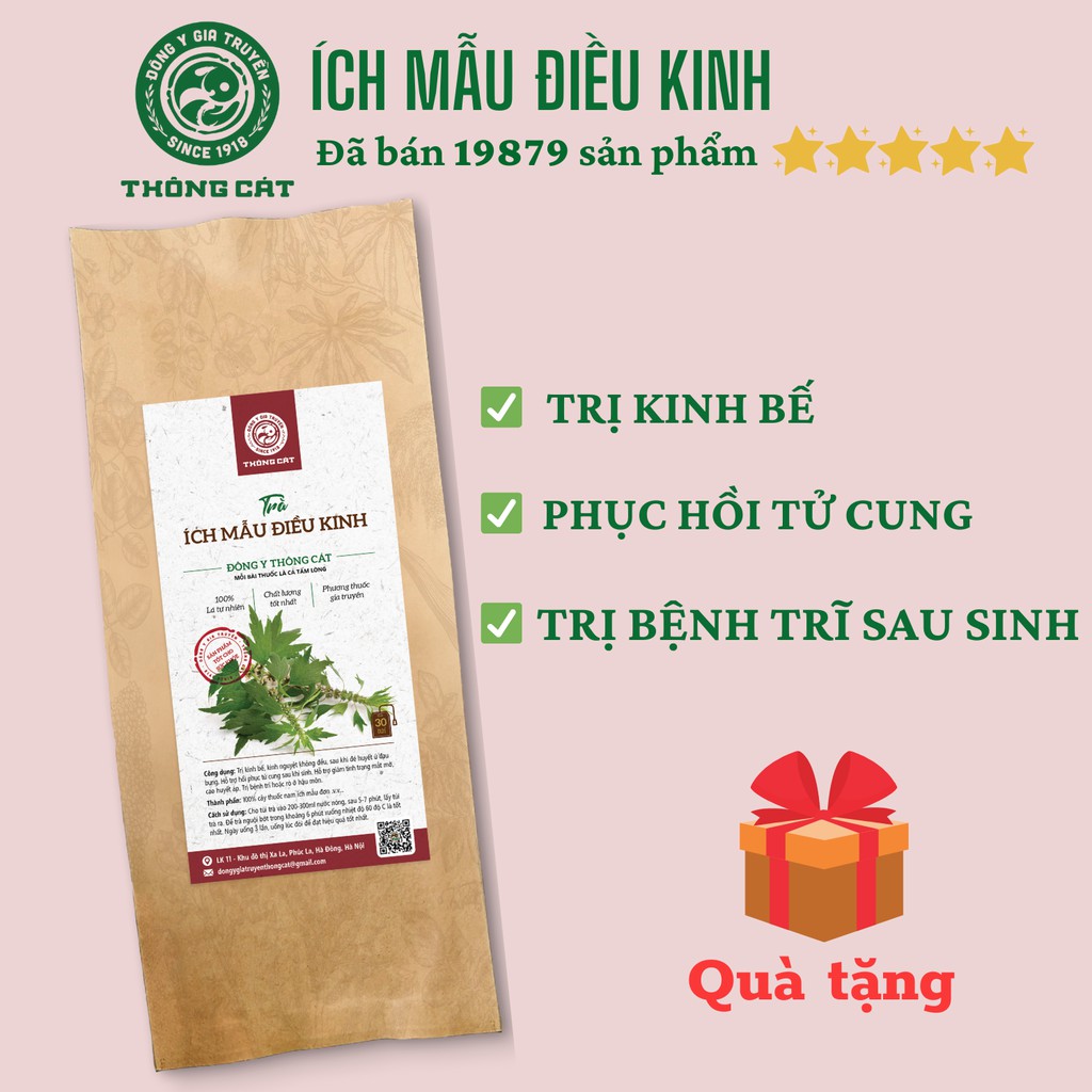 Trà ích mẫu cao cấp Thông Cát (SINCE 1918)- Bịch 30 túi lọc