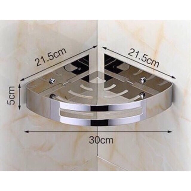 KỆ GÓC ĐƠN MS02 PHÒNG TẮM ĐỂ XÀ BÔNG Inox SUS 304