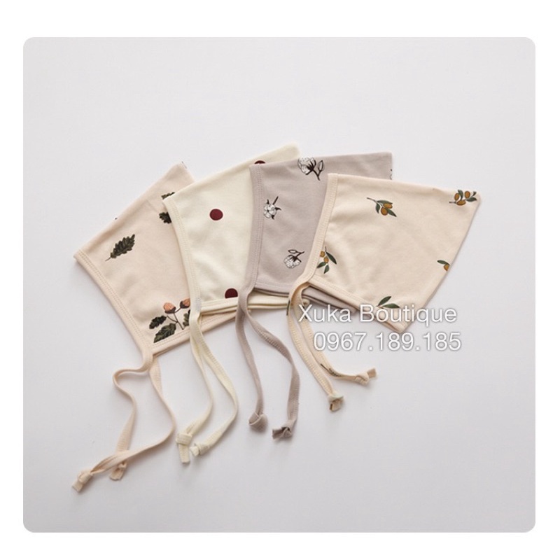 Mũ Sơ Sinh, Mũ Cotton Cho Bé 0-12 Tháng Style Hàn Quốc Thu Đông Hoạ Tiết Dễ Thương Cực Đẹp [Ảnh Thật]