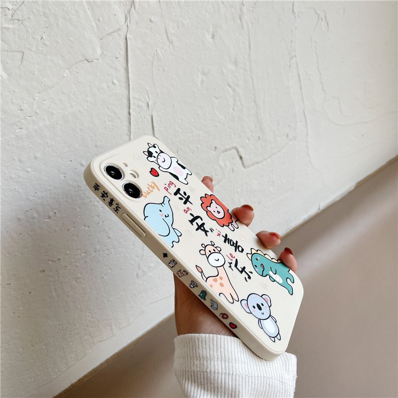 Ốp lưng iphone cạnh vuông in hình viền Dinosaur 6/6plus/6s/6splus/7/7plus/8/8plus/x/xr/xs/11/12/pro/max/plus/promax DT08