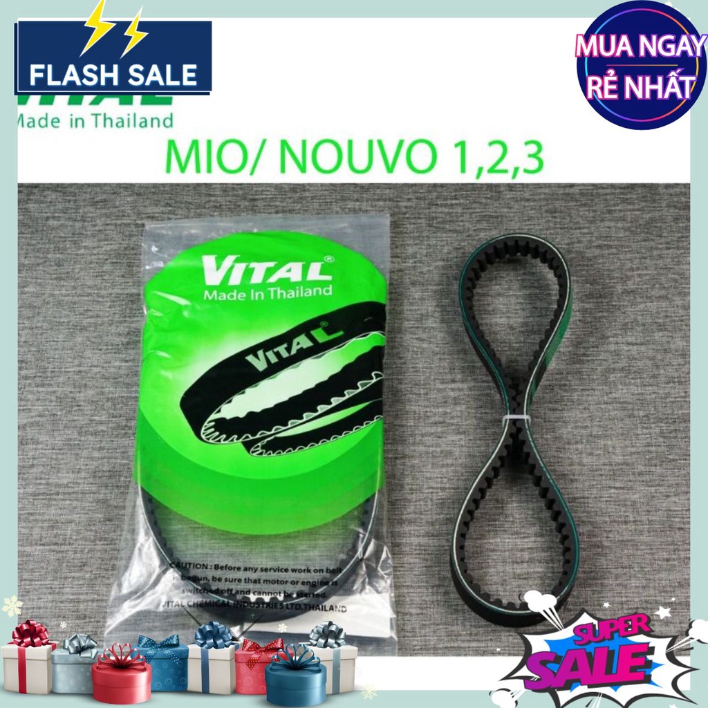Dây curoa MIO, NOUVO 1, 2, 3 hiệu VITAL - Dây curoa VITAL chính hãng, hàng Thái Lan