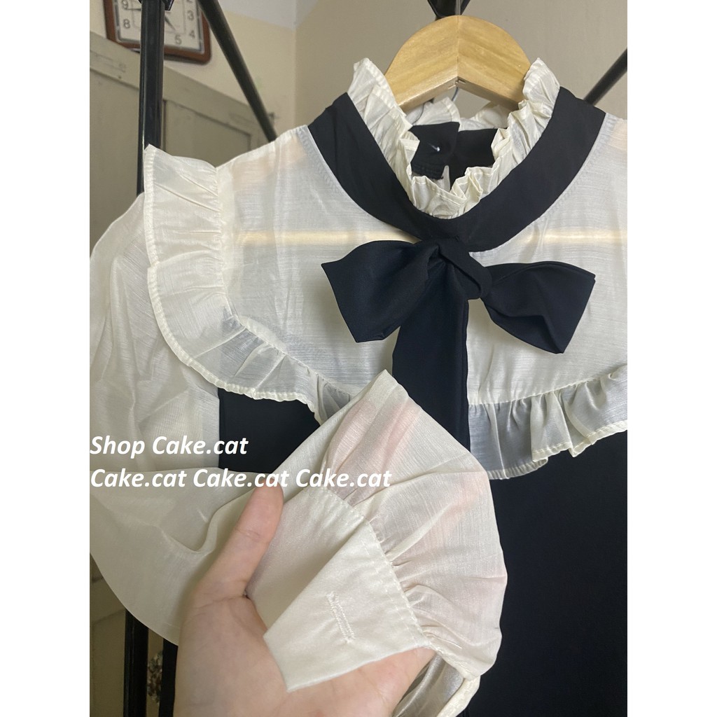 [Ship hỏa tốc] VÁY TIỂU THƯ CỔ BÈO PHỐI TAY VOAN ULZZANG | BigBuy360 - bigbuy360.vn