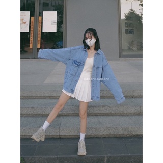 Áo khoác denim jacket 1 túi form oversize