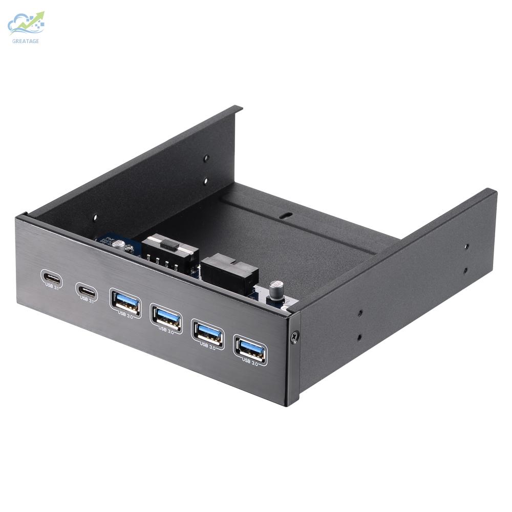 Bộ Chuyển Đổi Usb Hub 5.25 "2 Cổng Usb 3.1 & 4 Cổng Usb 3.0 Tốc Độ Cao | BigBuy360 - bigbuy360.vn
