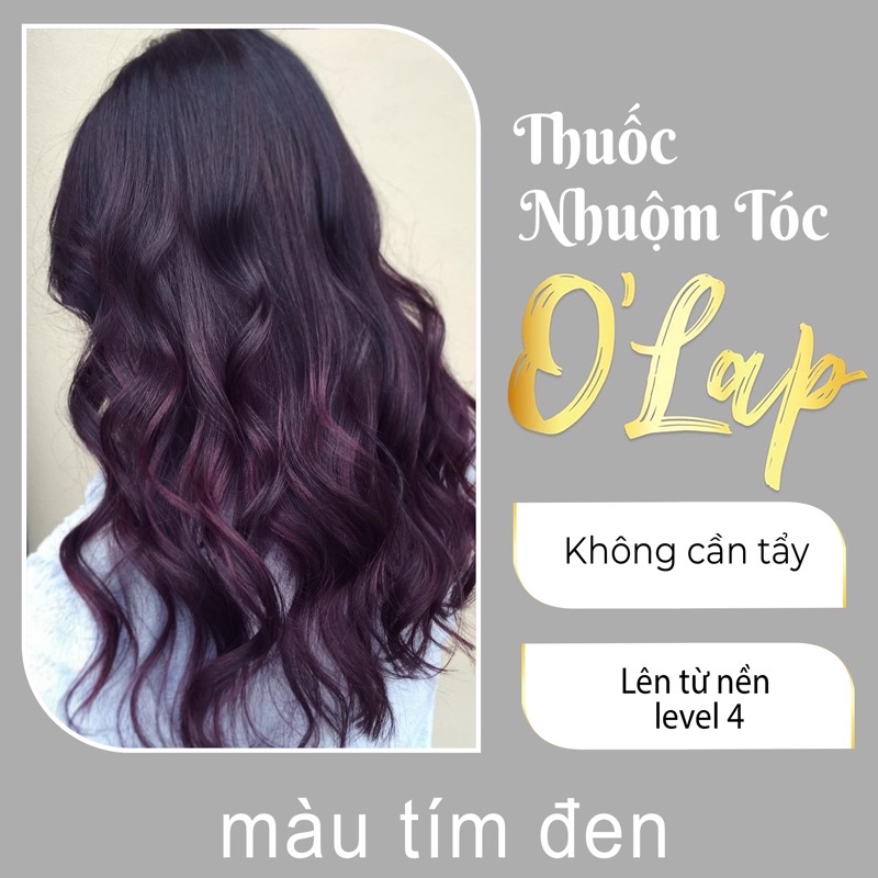 Thuốc nhuộm tóc tím đen không cần tẩy tại nhà giá rẻ chính hãng OLAP OL28