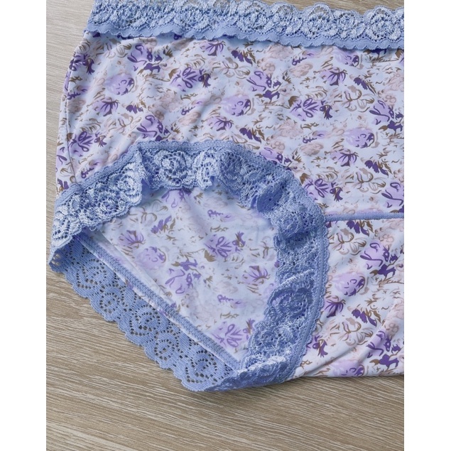 Quần lót Nữ Su Hoa điều hoà phối ren Rất mát , Quần lót Thun Lạnh viền ren Dễ thương