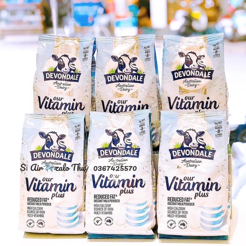 (Date 2/2023) SỮA BỘT DEVONDALE OUR VITAMIN PLUS 1KG ÚC