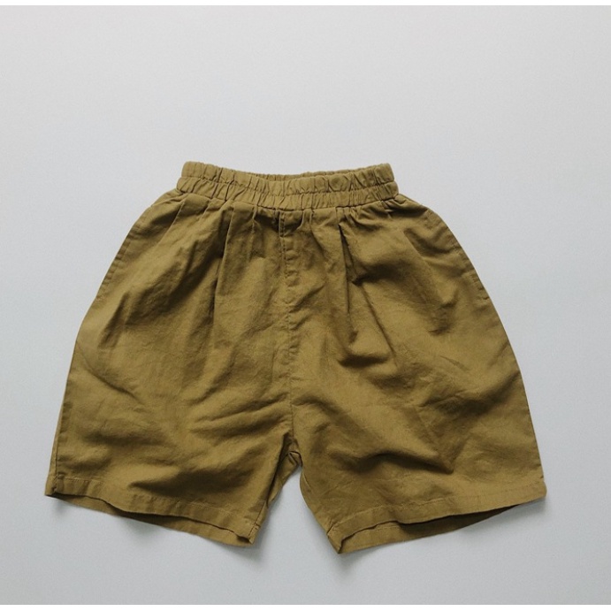 Quần Short Linen đơn màu phong cách Hàn Quốc cho bé Q922