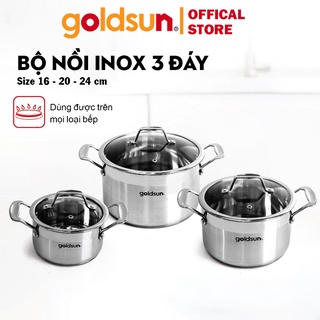 Bộ nồi inox goldsun gh10-3306sg