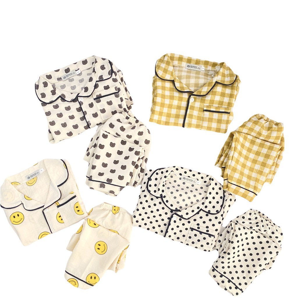 Bộ pijama đũi xốp dài tay cho bé, đồ bộ bé trai, bé gái