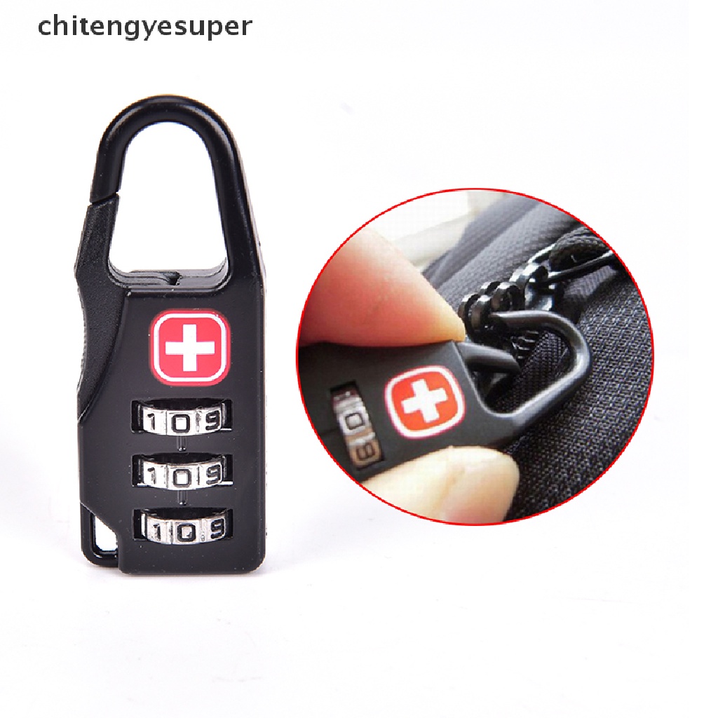 Chitengyesuper 1pc Camping Equipment Outdoor Multi Tool Luggage Password Lock Padlock CGS