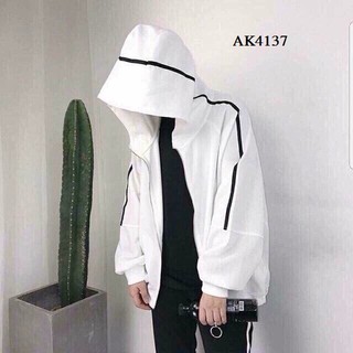 Áo Khoác Dù Nữ 1 Sọc