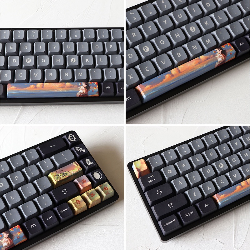 Set 8 Nút Bàn Phím OEM PBT Nhuộm Màu Năm Mặt Cho Bàn Phím Cơ Kailh Gateron Cherry MX