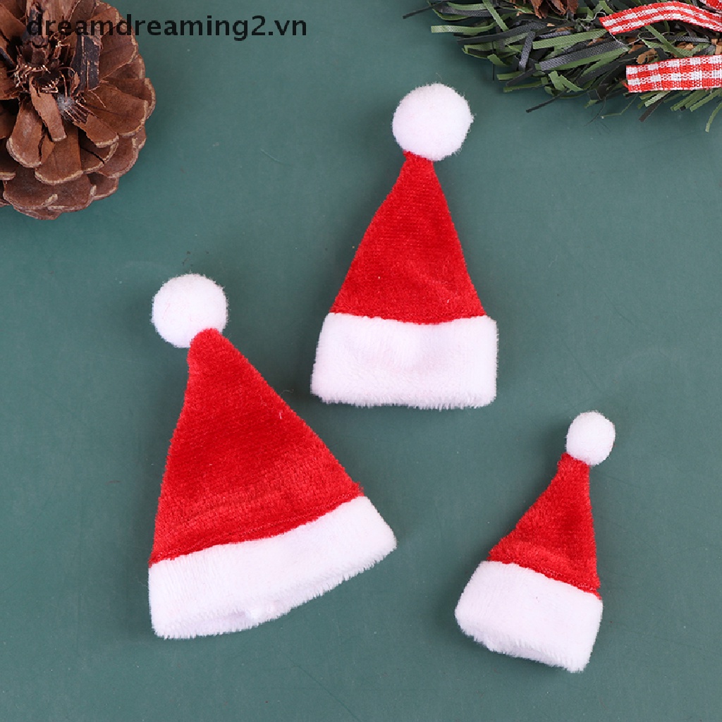 Bộ 2 Mũ Giáng Sinh mini Trang Trí Búp Bê