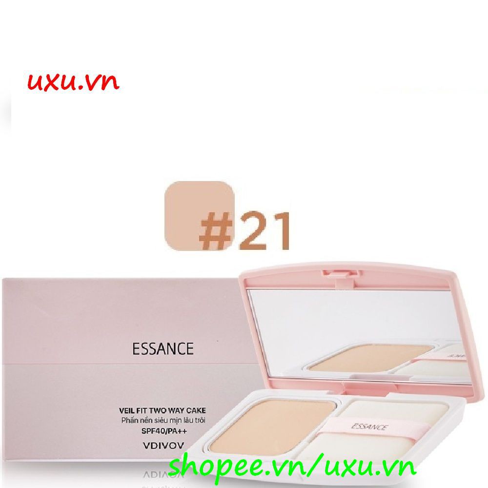 Phấn Phủ Lâu Trôi Số 21 Màu Tự Nhiên Essance Siêu Mịn Veil Fit Two Way Cake 11G, Với uxu.vn Tất Cả Là Chính Hãng.