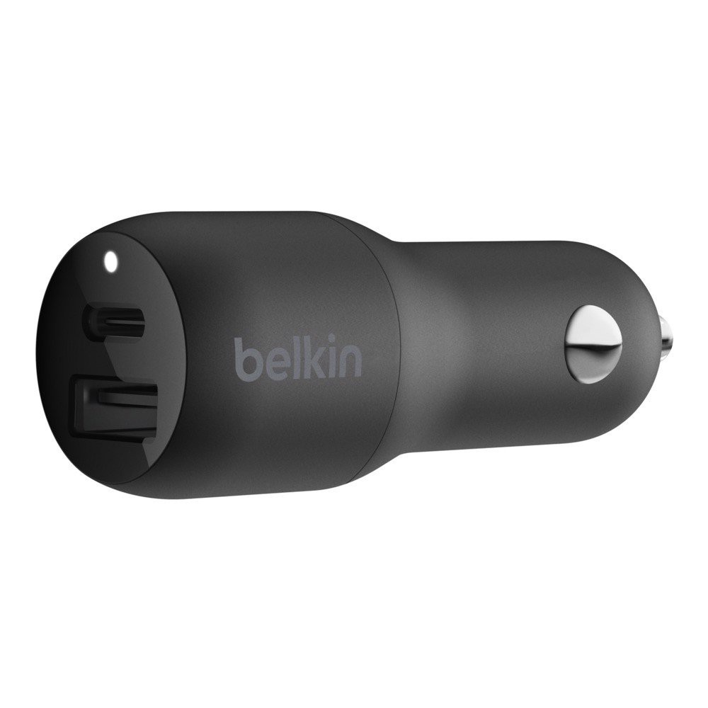 Tẩu sạc xe hơi BOOSTCHARGE Belkin 37W - USB-C PD 3.0 PPS 25W + USB-A 12W - Hàng Chính Hãng - CCB004bt