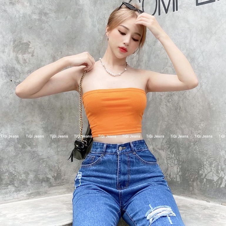 Áo ống nữ vải thun cotton nhiều màu TiQi Jeans A153