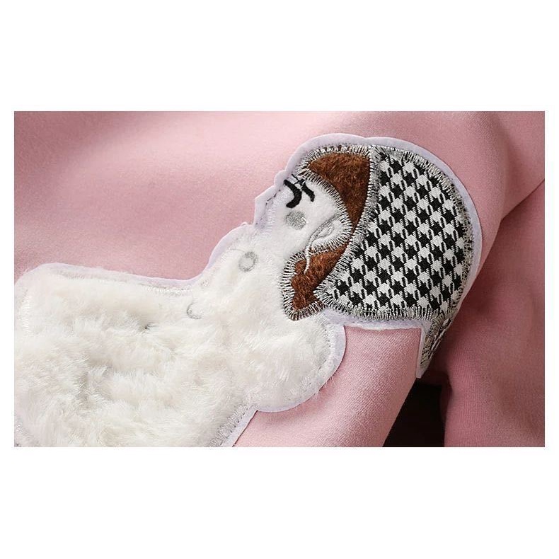 Áo Sweater Dày Tay Dài In Hình Mèo Hoạt Hình Thời Trang Thu Đông Dành Cho Bé Gái