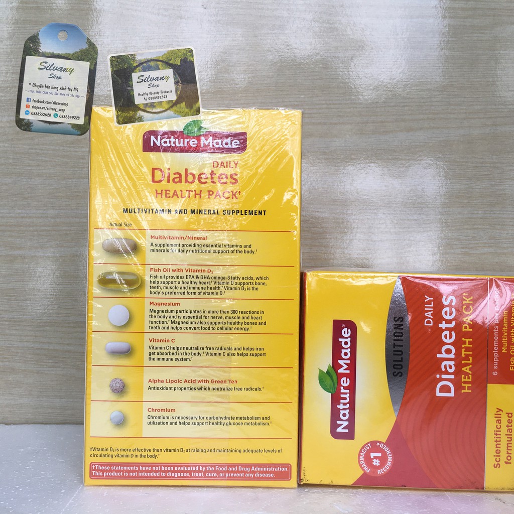 [Sale - Date 07/2021] Diabetes Health Pack Nature Made - 60 Gói