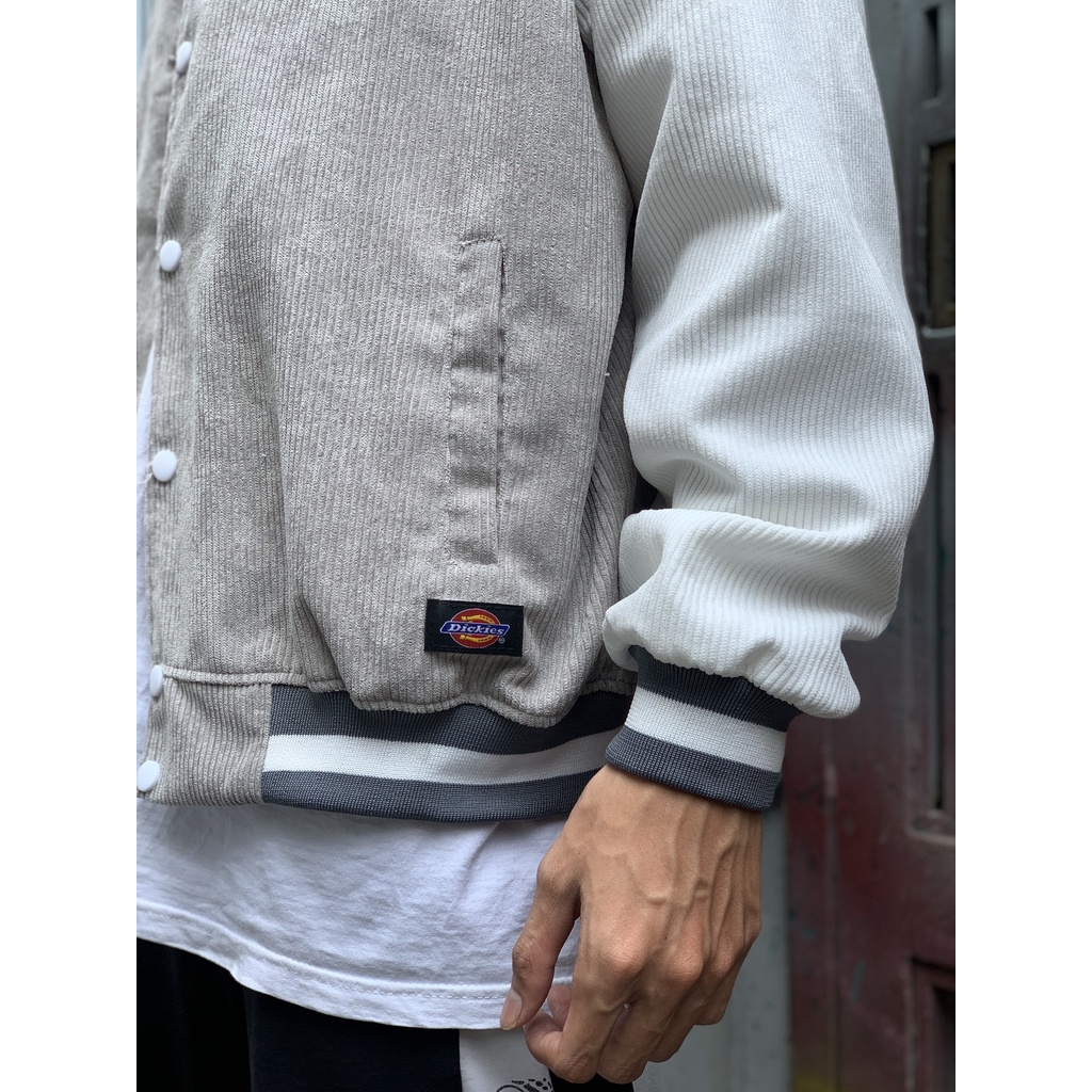 Áo Khoác Bomber Jacket Varsity Dickies - Form rộng oversize - Chất liệu nhung tăm cao cấp.