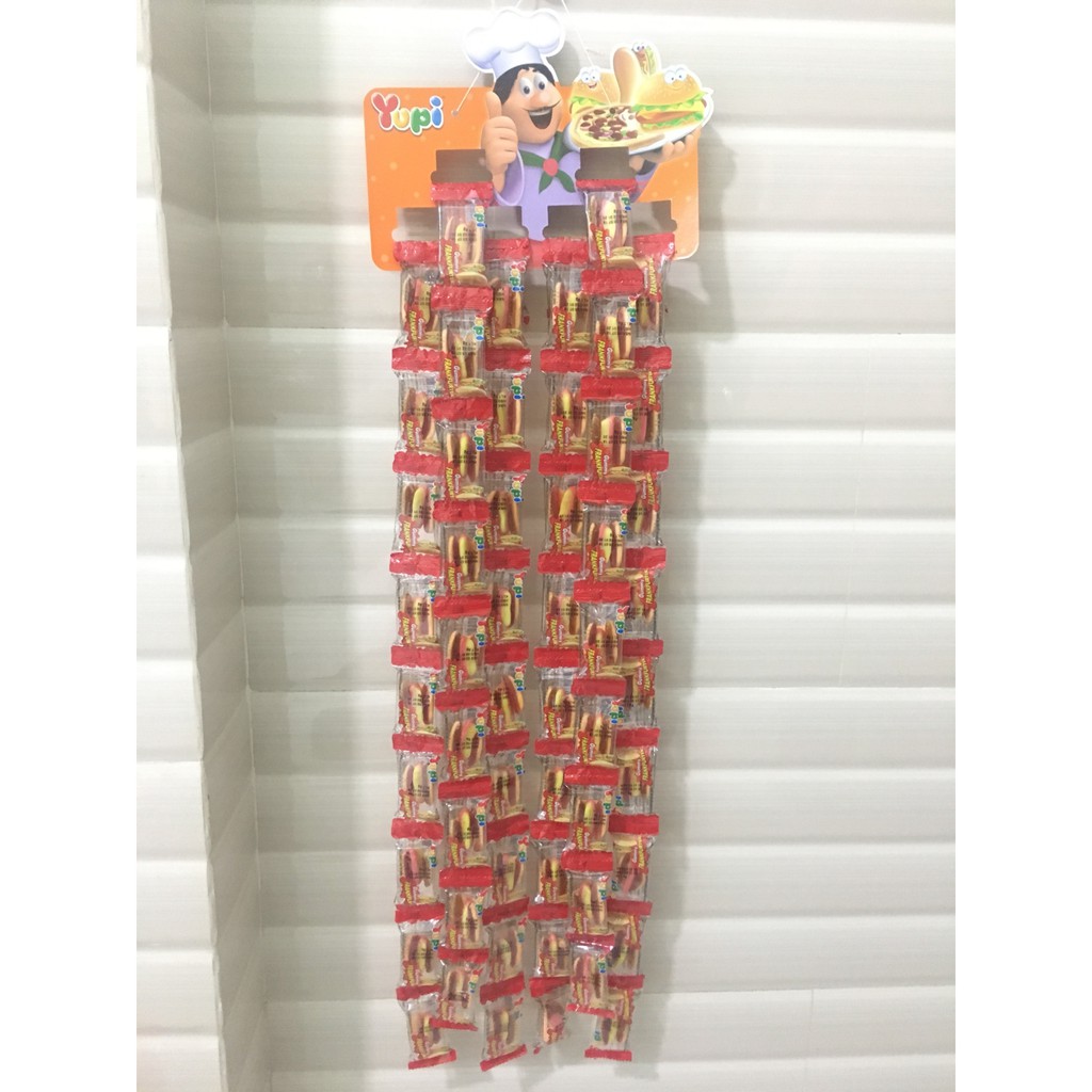 60 Gói Kẹo Dẻo Yupi Hamburger kèm vỉ treo