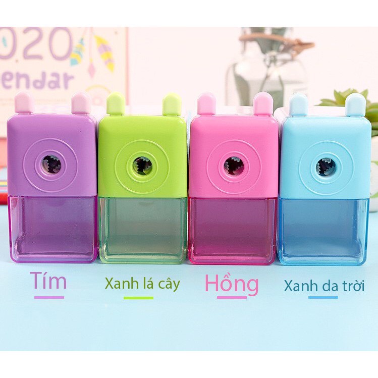 Gọt bút chì quay tay tiện dụng cho bé, xoáy bút chì có quay tay cầm hình kute_hàng chuẩn đẹp cho bé