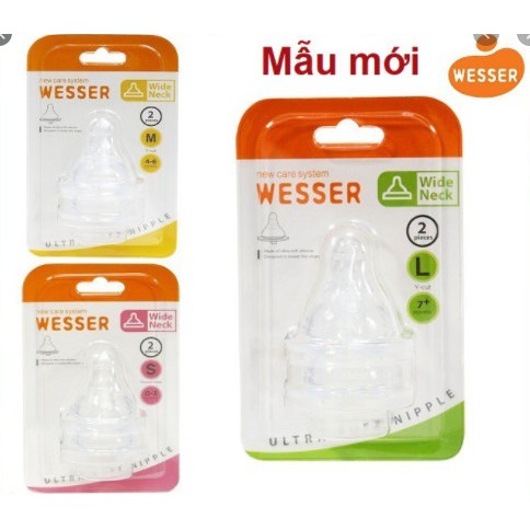 VỈ 2 NÚM WESSER CỔ RỘNG S/M/L