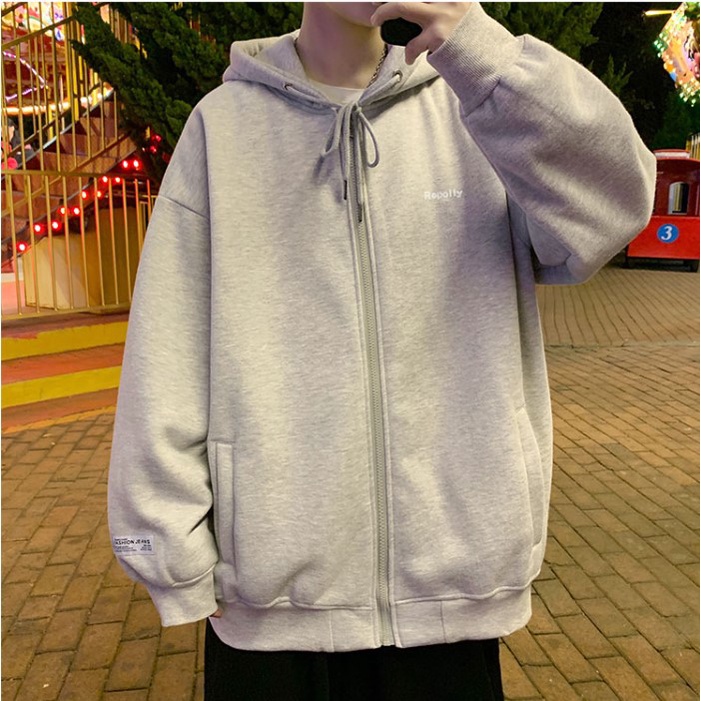 Áo khoác hoodie trơn 4 màu nam nữ ulzzang unisex áo khoác nam nữ, áo hoodie zip form unisex chất nỉ bông oversize in chữ