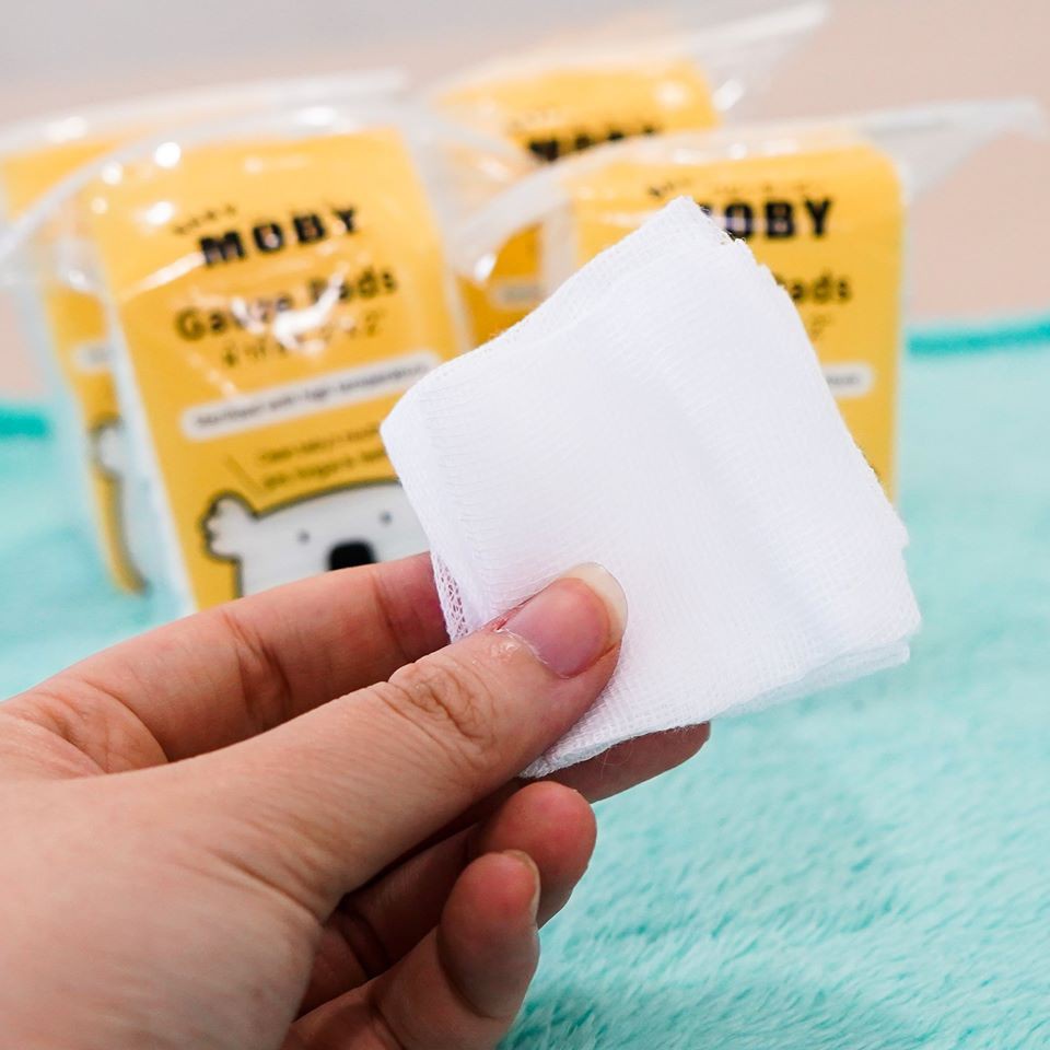 Gạc rơ lưỡi cho bé MOBY BABY 50c, tưa lưỡi vệ sinh răng miệng cho trẻ sơ sinh - Monnie Kids