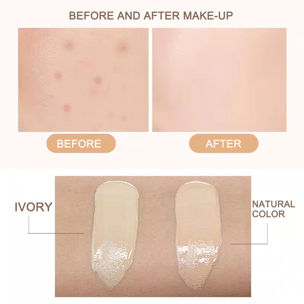Phấn Nước Air Cushion BB CC Cream Che Khuyết Điểm Làm Trắng Và Đều Màu Da Với Mút Tán Hình Đầu Nấm Tiện Dụng