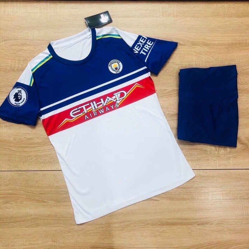 Áo bóng đá MC, bộ áo đá bóng manchester city thun thái