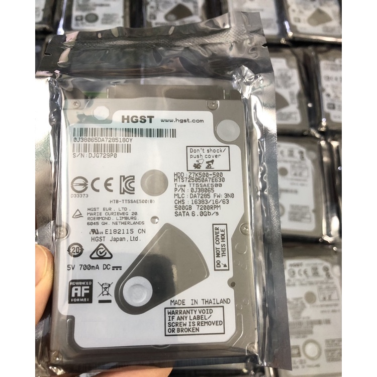 Ổ Cứng HDD Laptop 500GB HGST 2.5 inch 7200rpm Hitachi Chính Hãng - Bảo hành 24 tháng 1 đổi 1