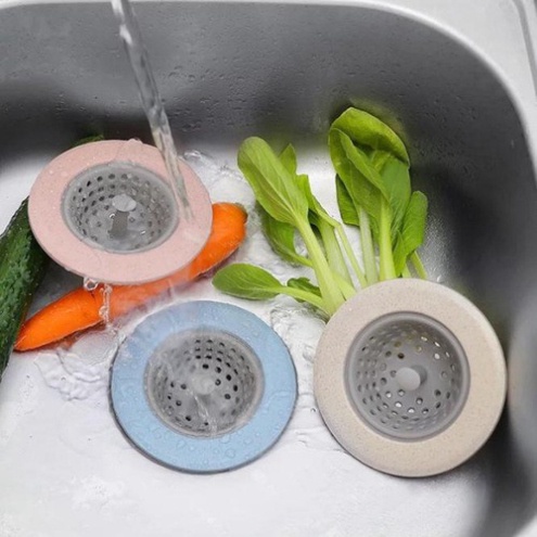 Phễu lọc rác silicone dùng chặn rác, vụn thực phẩm ở bồn rửa chén và chặn tóc ở miệng cống thoát nước nhà tắm –