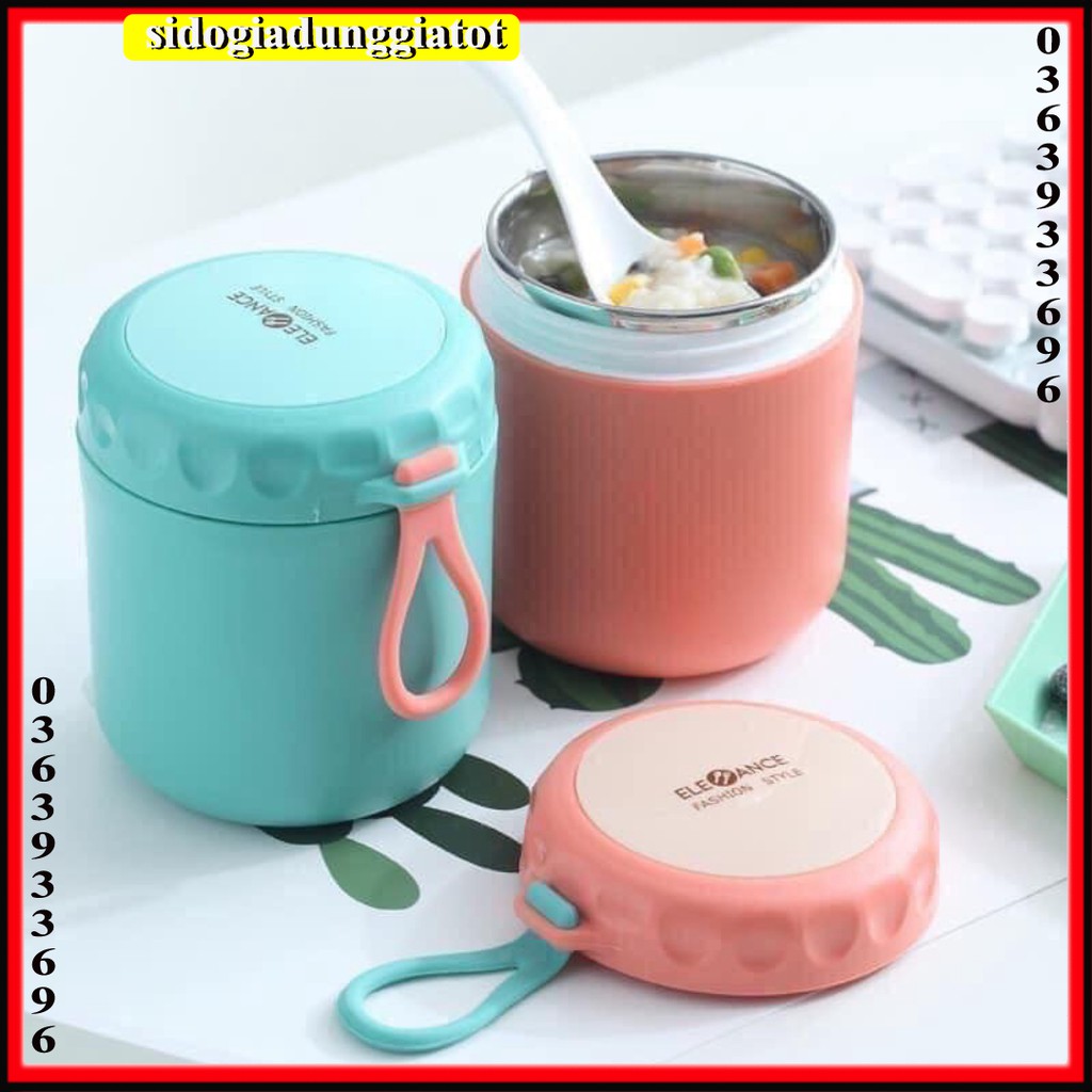 Bình ủ cháo siêu tiện lợi ELE ANCE 430ml hàng cao cấp - SĐGDGT