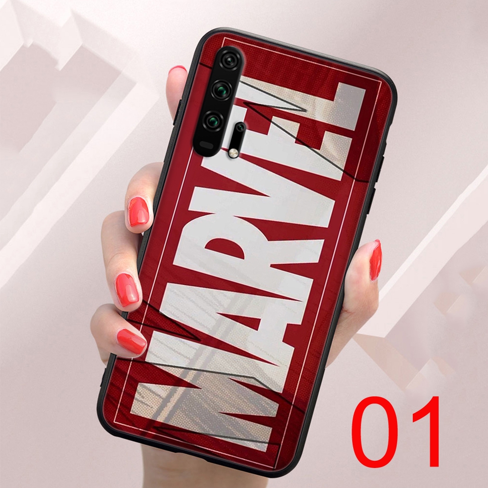 Ốp Điện Thoại Mềm Viền Đen Hình Truyện Tranh Marvel Cho Huawei Honor Note 10 View 20 9x Pro 9 Lite