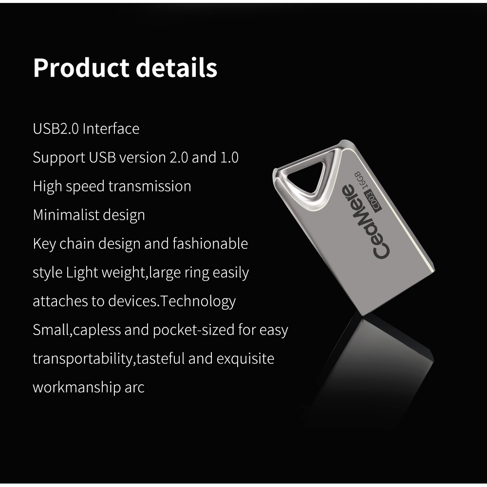 USB 2.0 Ceamere 16GB kim loại nhỏ gọn siêu bền