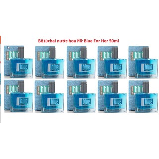 Bộ 10 chai nước hoa nữ blue for her 50ml