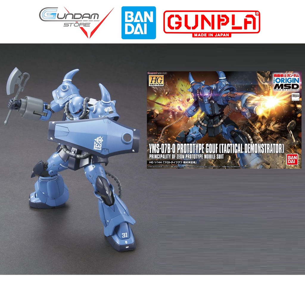 [ NHẬT BẢN ] Đồ Chơi Lắp Ráp Anime Mô Hình Lắp Ráp 1/144 Hg Yms-07b-0 Prototype Gouf [Tactical Demonstrator] HGGTO