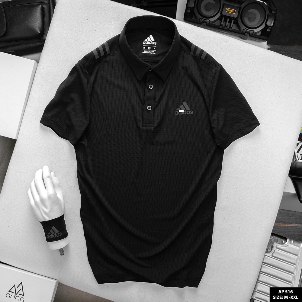 Bộ thể thao nam adidas cao cấp mùa hè cộc tay chất thun lạnh 516 bộ đồ tập