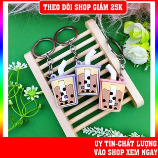 Móc khóa ly trà sữa trân châu độc đáo
